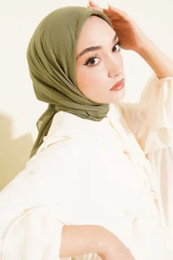 Alternative Ansicht von Aya Series Thin Cotton Scarf Khaki