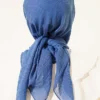Aya Series Thin Cotton Scarf Indigo – Bild 3