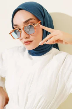 Aya Series Thin Cotton Scarf Petrol