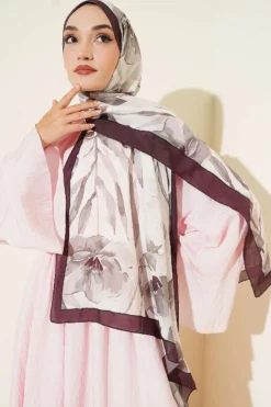 Alternative Ansicht von Large Flower Pattern Bamboo Crinkle Shawl Brown