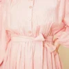 Gathered Ankle Elastic Belted Dress Powder Pink - immagine 4