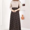 Baklava Pattern Scuba Skirt Black – Bild 3