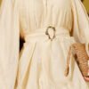 Balloon Sleeve Tunic with Gold Buckle Beige - immagine 4