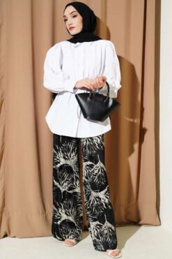 Vue alternative de Balloon Sleeve Tie Detail Tunic White