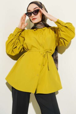 Balloon Sleeve Tie Detail Tunic