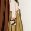Balloon Sleeve Tied Front Short Shirt Beige - Image 3