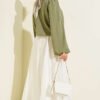 Balloon Sleeve Tied Front Short Shirt – Bild 3