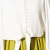 Balloon Sleeve Tied Front Short Shirt Ecru - Imagen 4