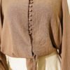 Balloon Sleeve Tied Front Short Shirt - immagine 4