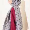 Baroque Motif Soft Shawl Grey - Afbeelding 3