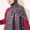 Baroque Motif Soft Shawl Lilac - Imagen 2