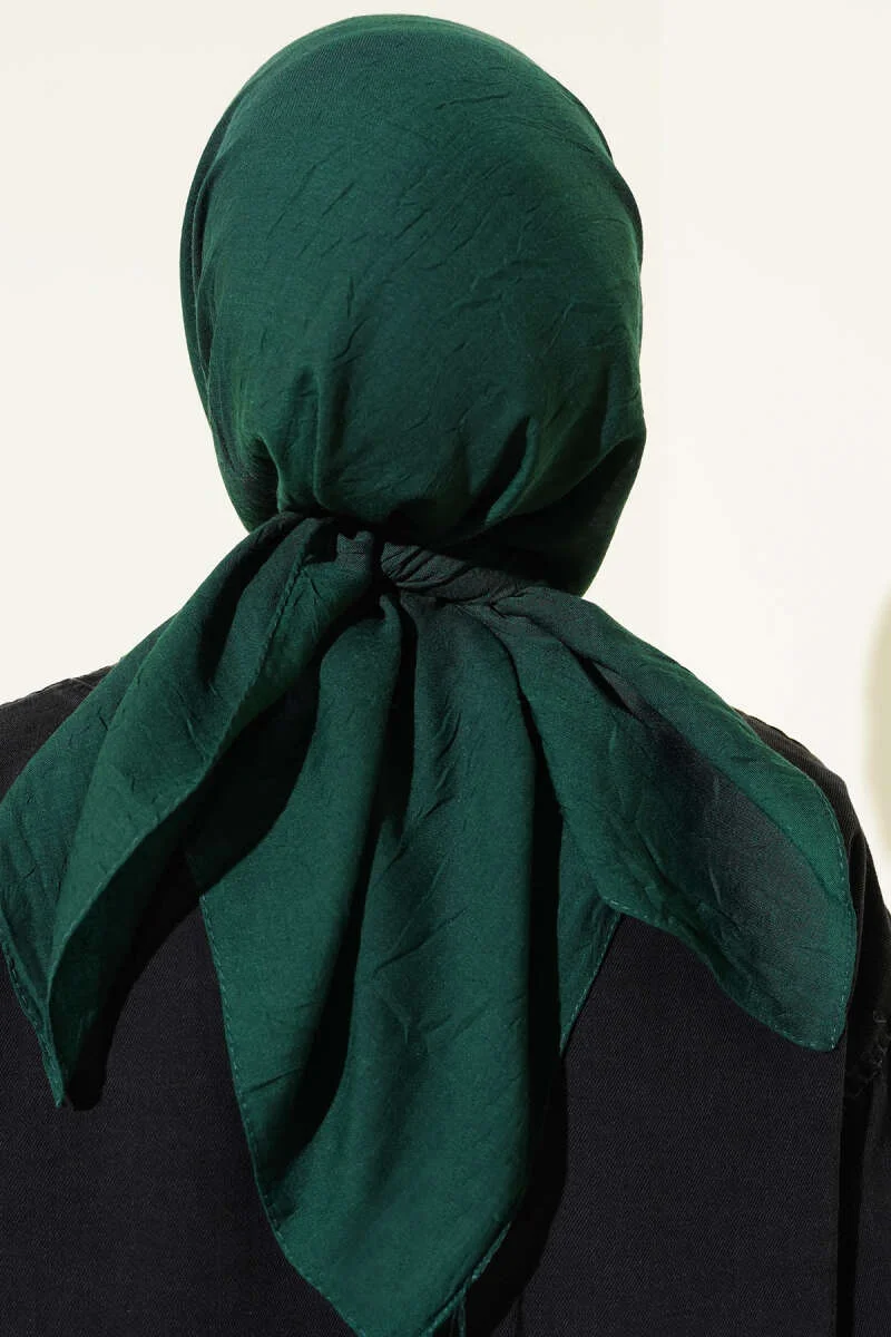 Basic Bamboo Crinkle Scarf Emerald - immagine 3