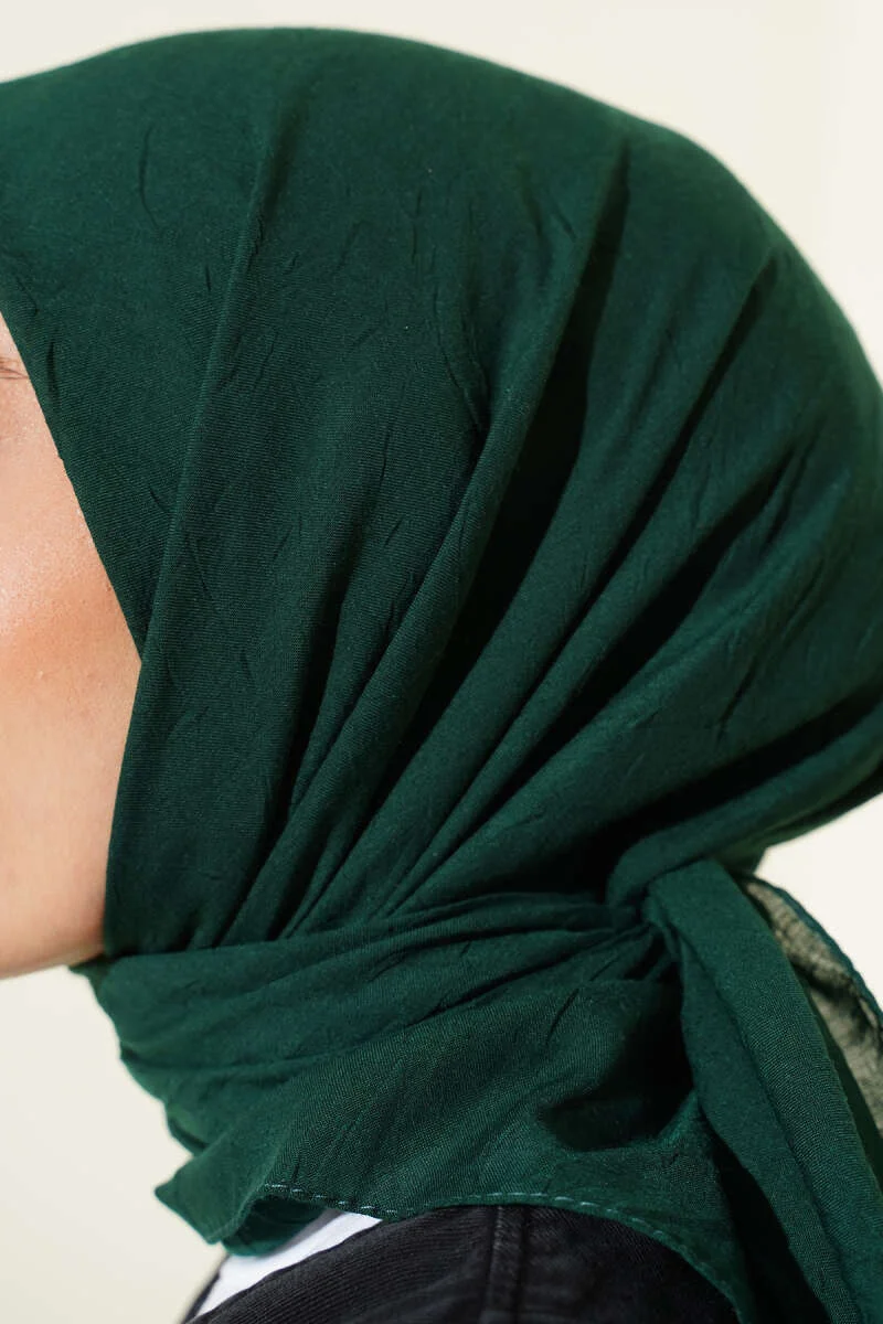 Basic Bamboo Crinkle Scarf Emerald - immagine 4