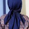 Basic Plain Winter Scarf Navy Blue - Image 3