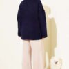 Basic Oversized Knit Tunic Navy Blue - Image 3