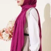 Basic Jersey Scarf Plum - Image 3