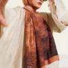 Batik Degrade Bamboo Crepe Shawl Camel