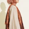 Batik Degrade Bamboo Crepe Shawl Camel - immagine 3