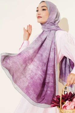 Alternative view of Batik Degrade Bamboo Crepe Shawl