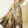 Batik Degrade Bamboo Crepe Shawl Khaki