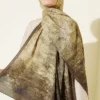 Batik Degrade Bamboo Crepe Shawl Khaki - Imagen 2