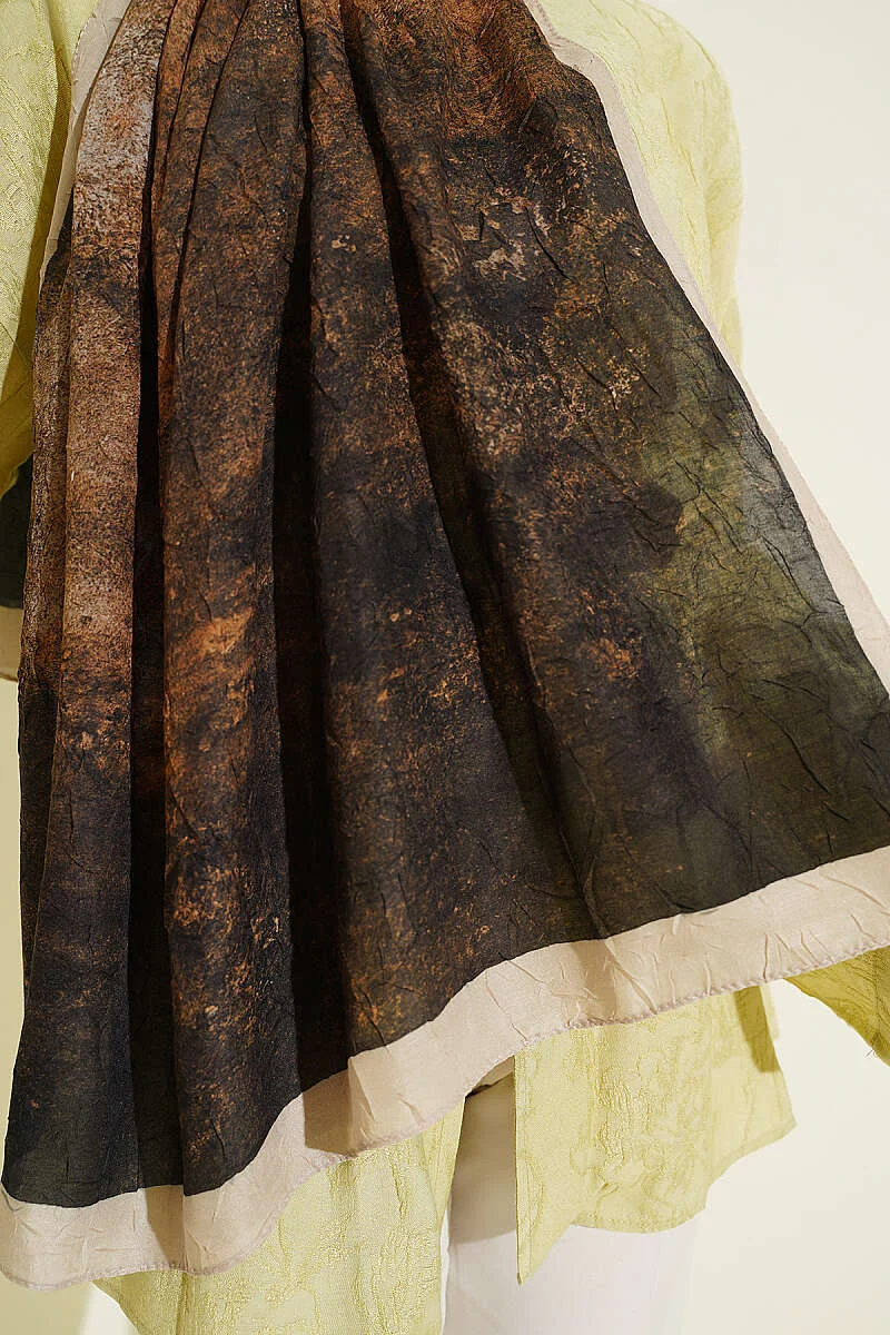 Batik Degrade Bamboo Crepe Shawl Stone – Bild 4