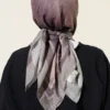 Batik Pattern Bamboo Crepe Scarf Mink - Image 3