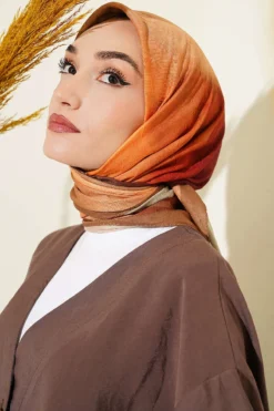 Alternative Ansicht von Batik Pattern Bamboo Crepe Scarf Mustard