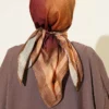 Batik Pattern Bamboo Crepe Scarf Mustard - immagine 3