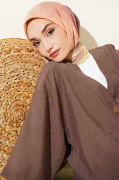 Batik Pattern Bamboo Crepe Scarf Yellow