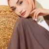 Batik Pattern Bamboo Crepe Scarf Yellow - Afbeelding 2