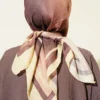 Batik Pattern Bamboo Crepe Scarf Yellow - Afbeelding 3