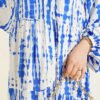 Batik Pattern Mandarin Collar Dress - immagine 4