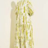 Batik Pattern Mandarin Collar Dress - immagine 3