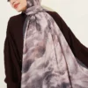 Batik Marbled Bamboo Crinkle Shawl Brown - Image 2