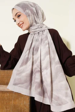 Alternative view of Batik Marbled Bamboo Crinkle Shawl Beige