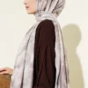 Batik Marbled Bamboo Crinkle Shawl Beige - Image 3