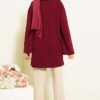 Collar Detail Tunic Burgundy - Afbeelding 3