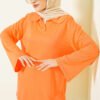 Collar Detail Tunic Orange