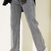 High-Waisted Wide Leg Denim Pants