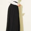 Belted Pleated Flared Skirt Black - Image 3