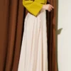 Belted Pleated Flared Skirt Stone - immagine 3