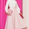 Belted Flared Tulle Skirt Pink - immagine 2