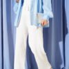 Belted Embossed Pants White
