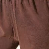 Elastic Waist Pocket Tencel Pants Brown – Image 4