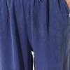 Elastic Waist Pocket Tencel Pants Navy Blue - Imagen 4