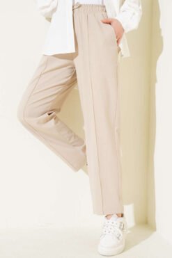 Belted Tapered Pants Beige