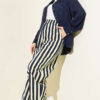 Striped Poplin Pants with Elastic Waistband Yellow – Bild 2