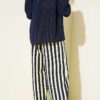 Striped Poplin Pants with Elastic Waistband Yellow – Bild 3