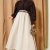 Elastic Waist Tencel Skirt Beige - Imagen 2